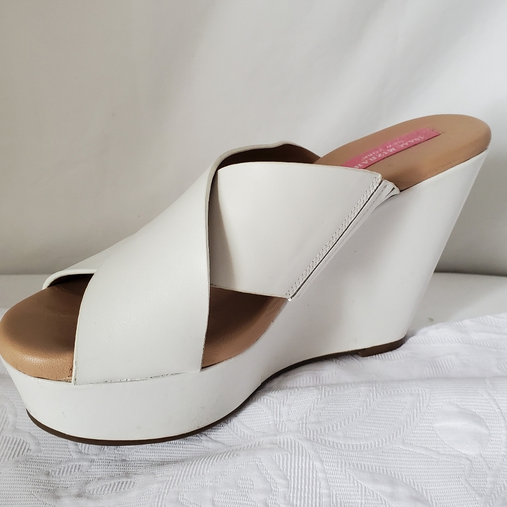 Isaac Mirahi Leather Wedge Heels SZ